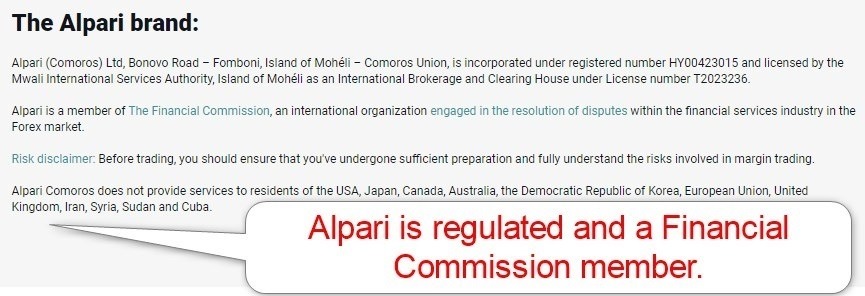 Alpari Regulation Alpari Regulation
